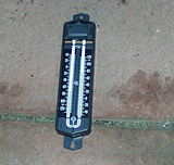 Maximum-minimum (high-low) thermometer.