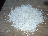 Perlite, typically not used in garden soil